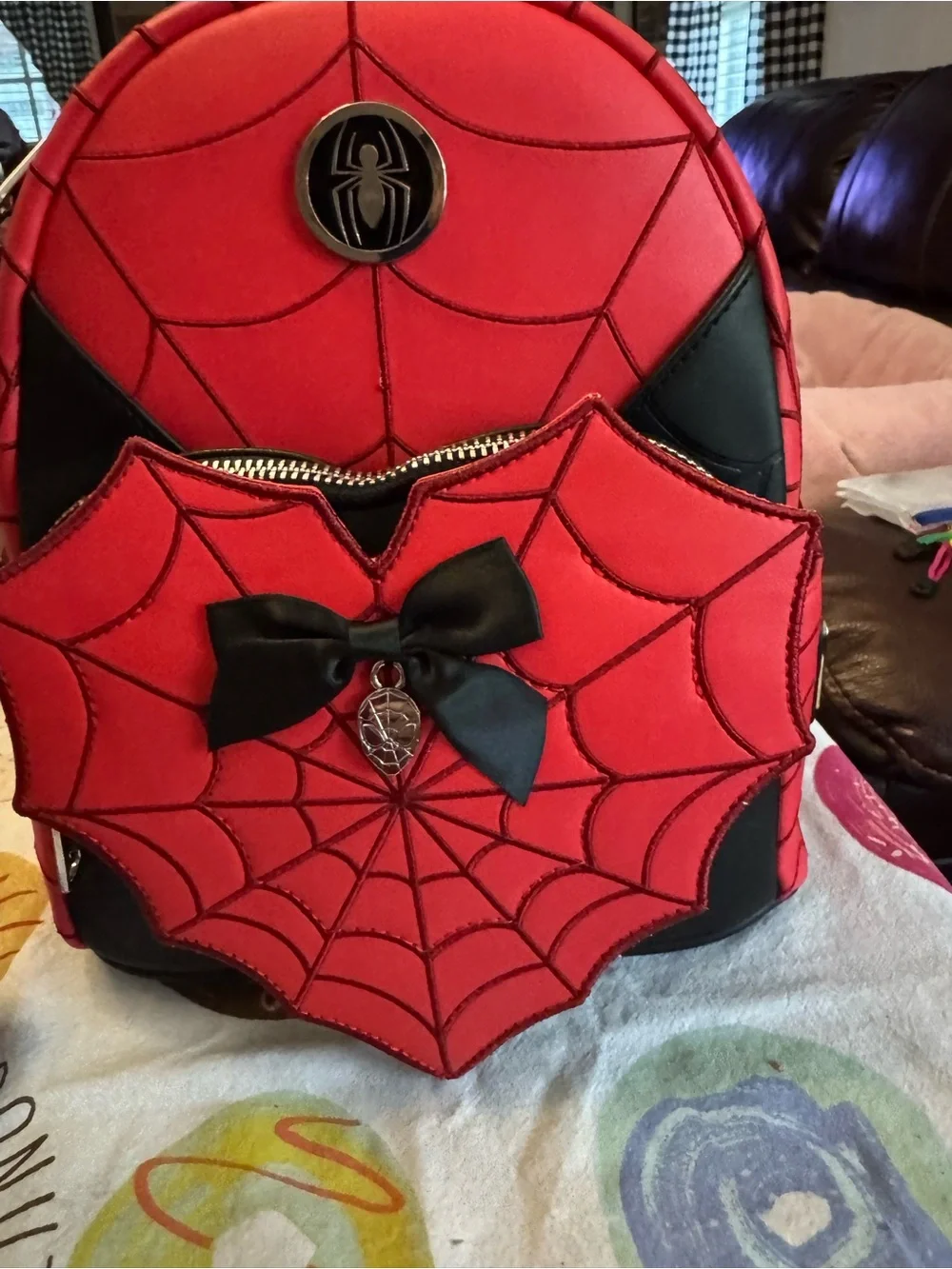 Spider Web Red Marvel Loungefly Collab mini Backpack Set with Wallet